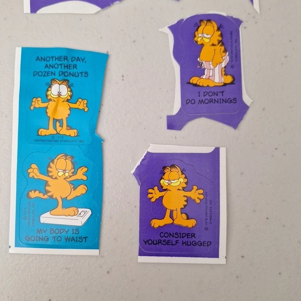 Vintage 1978 Mead Garfield Cat Stationary Note Pads Writing Tablets Sticker Set